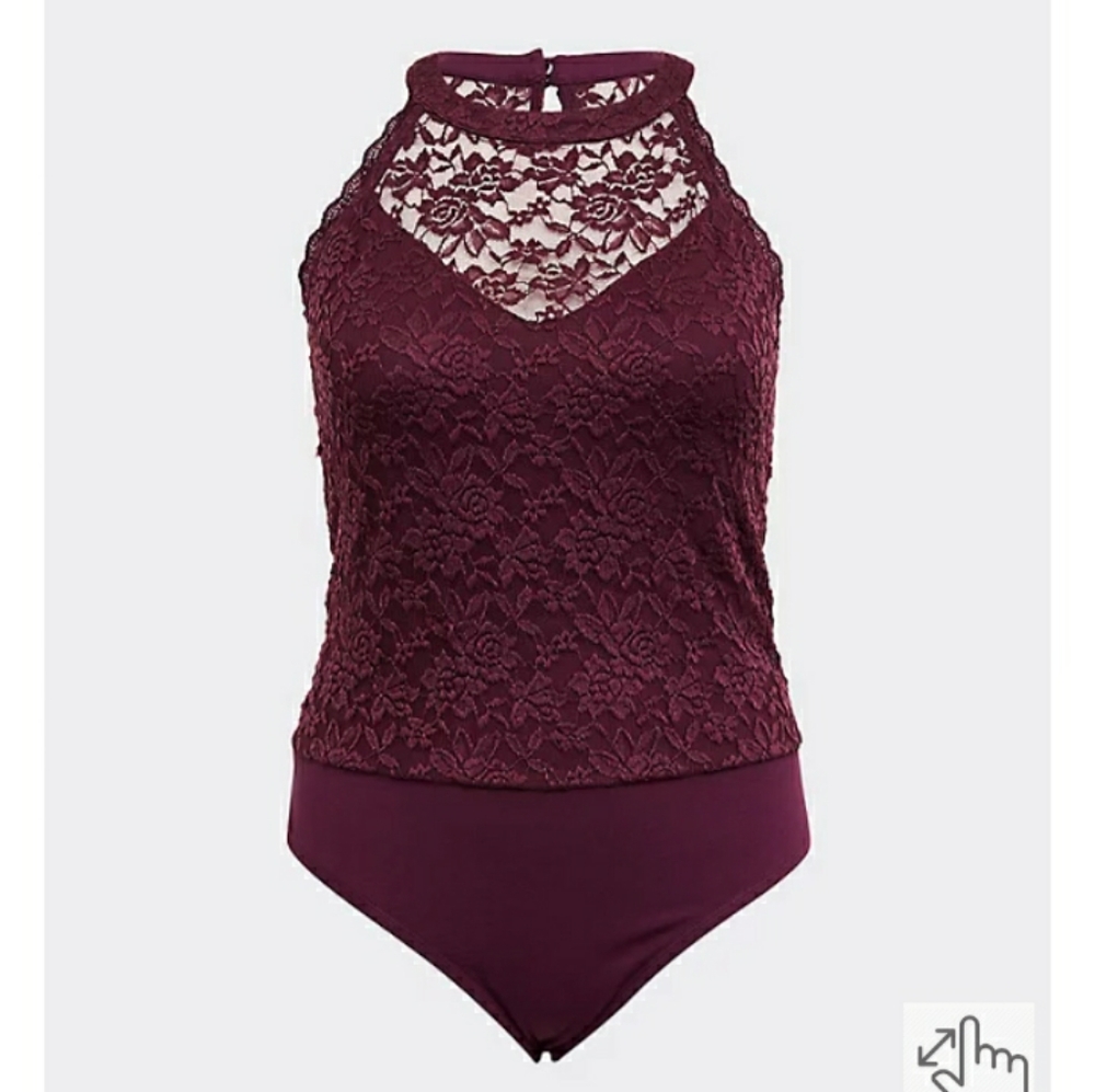 LACE HIGH NECK BODYSUIT